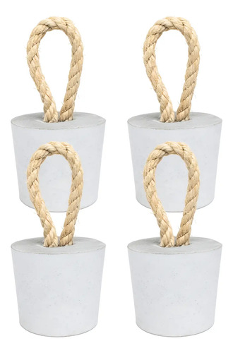 Calço de Porta em Cimento — Kit com 4 Peças Redondas