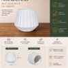D_649593-MLB111013641672_052026-O.jpg Vaso de Cimento Branco Diamante Artesanal | Aleta
