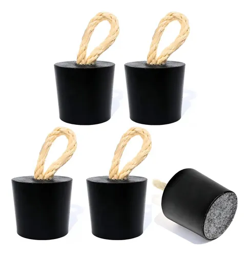 Calço de Porta Artesanal em Cimento Redondo Fosco — Kit com 5