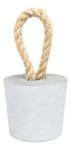 Peso de Porta de Concreto com Alça em Sisal – Cinza Fosco