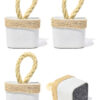 D_654026-MLB107577190069_022026-O.jpg Calço de Porta de Concreto Cinza com Faixa Sisal — Kit 4 peças