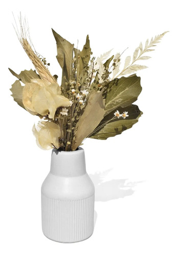 Arranjo de Flores Secas em Vaso Garrafa Retrô — Aleta