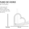 Vaso Solitário Hidropônico Coração Vazado em Cimento Branco