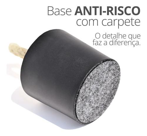 D_665385-MLB81717924788_012025-O.jpg Peso de Porta Redondo em Cimento Preto Fosco — Kit com 3