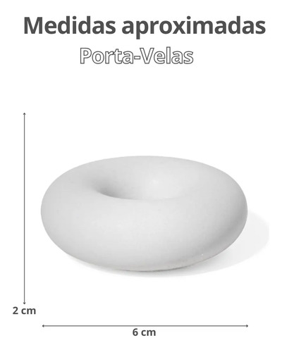 Castiçal Nuvem em Cimento Branco Artesanal — Aleta