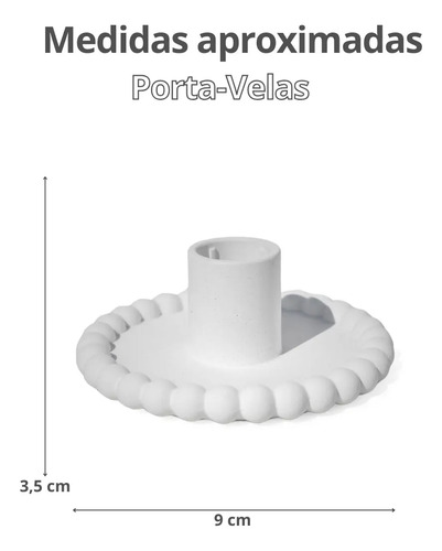 D_670421-MLB91286032059_082025-O.jpg Castiçal Artesanal com Pérolas em Cimento Branco — Aleta
