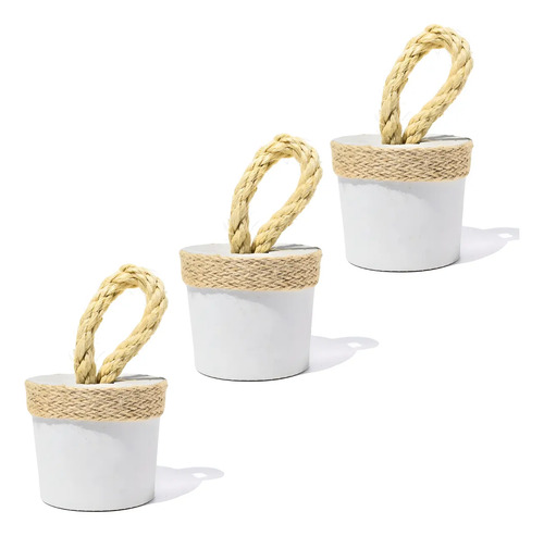 Calço de Porta Artesanal em Cimento — Kit com 3 Peças