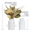 Arranjo de Flores Secas em Vaso de Cimento com Listras