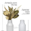 Arranjo de Flores Secas em Vaso Garrafa Retrô — Aleta