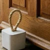 Calço de Porta em Concreto Cinza — Kit com 4 Peças Aleta