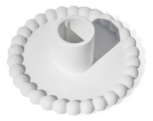 D_695790-MLB90895312200_082025-O.webp Castiçal Artesanal com Pérolas em Cimento Branco — Aleta