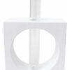 Vaso Cubo Decorativo Branco com Tubo de Vidro Solitário
