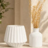 Vaso Decorativo de Cimento Kit com 2 Peças — Diamante e Mini Garrafa