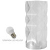 D_699025-MLB85256196456_062025-O.jpg Abajur Prisma de Cimento com Cristal e Lâmpada Led