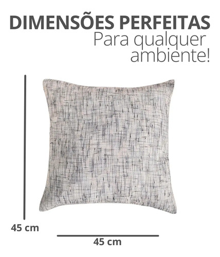 Capas de Almofada Decorativas 45x45 — Kit com 5 Peças