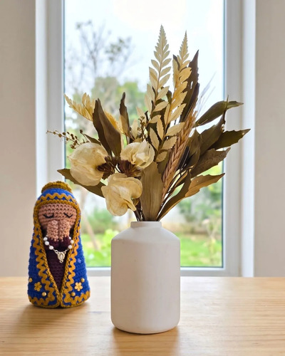 Arranjo De Flores Secas Decorativo Vaso Garrafa Cilíndrico