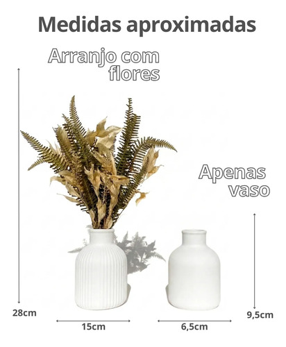 D_711528-MLB108302755076_032026-O.jpg Arranjo de Flores Secas em Vaso de Cimento — Par Vintage