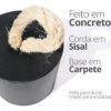 D_712214-MLB81717934776_012025-O.jpg Peso de Porta Redondo em Cimento Preto Fosco — Kit com 3