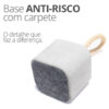 Calço de Porta em Concreto Cinza Quadrado — Kit com 4