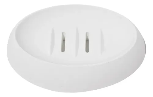 Saboneteira Oval de Cimento Branco para Banheiro | Aleta