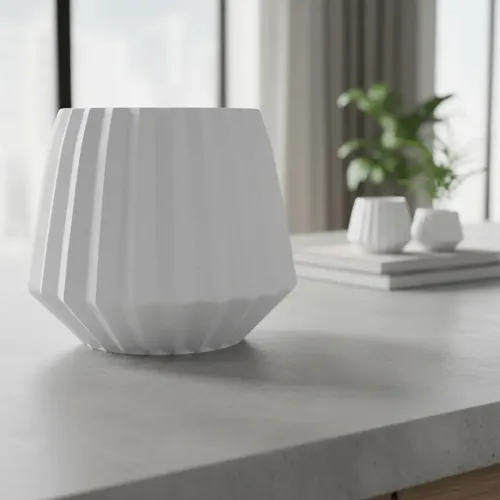 D_725508-MLB95260610907_102025-O.webp Vaso de Cimento Branco Diamante Artesanal | Aleta