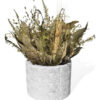 Arranjo de Flores Secas em Vaso de Cimento — Decoração Boho