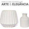 Vaso Decorativo de Cimento Kit com 2 Peças — Diamante e Mini Garrafa