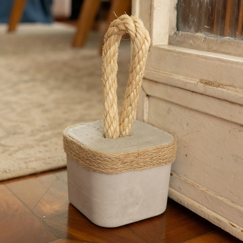 Peso de Porta de Concreto Quadrado Aleta — Kit com 5 Peças