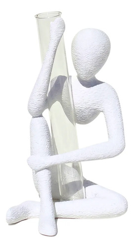 Escultura Abraço com Arranjo de Flores Secas — Aleta