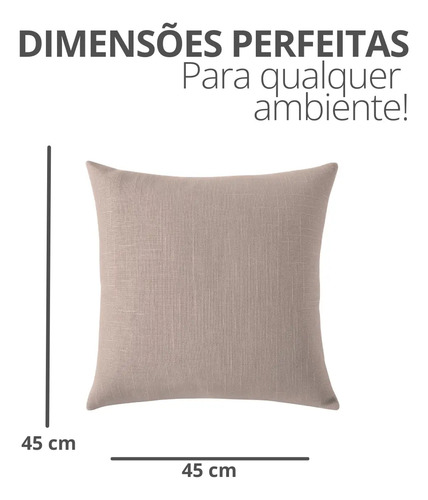 Capas de Almofada Decorativas 45x45 — Kit com 5 Peças