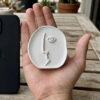 Estatuetas Decorativas Nórdicas em Cimento Branco — Kit 3 Peças