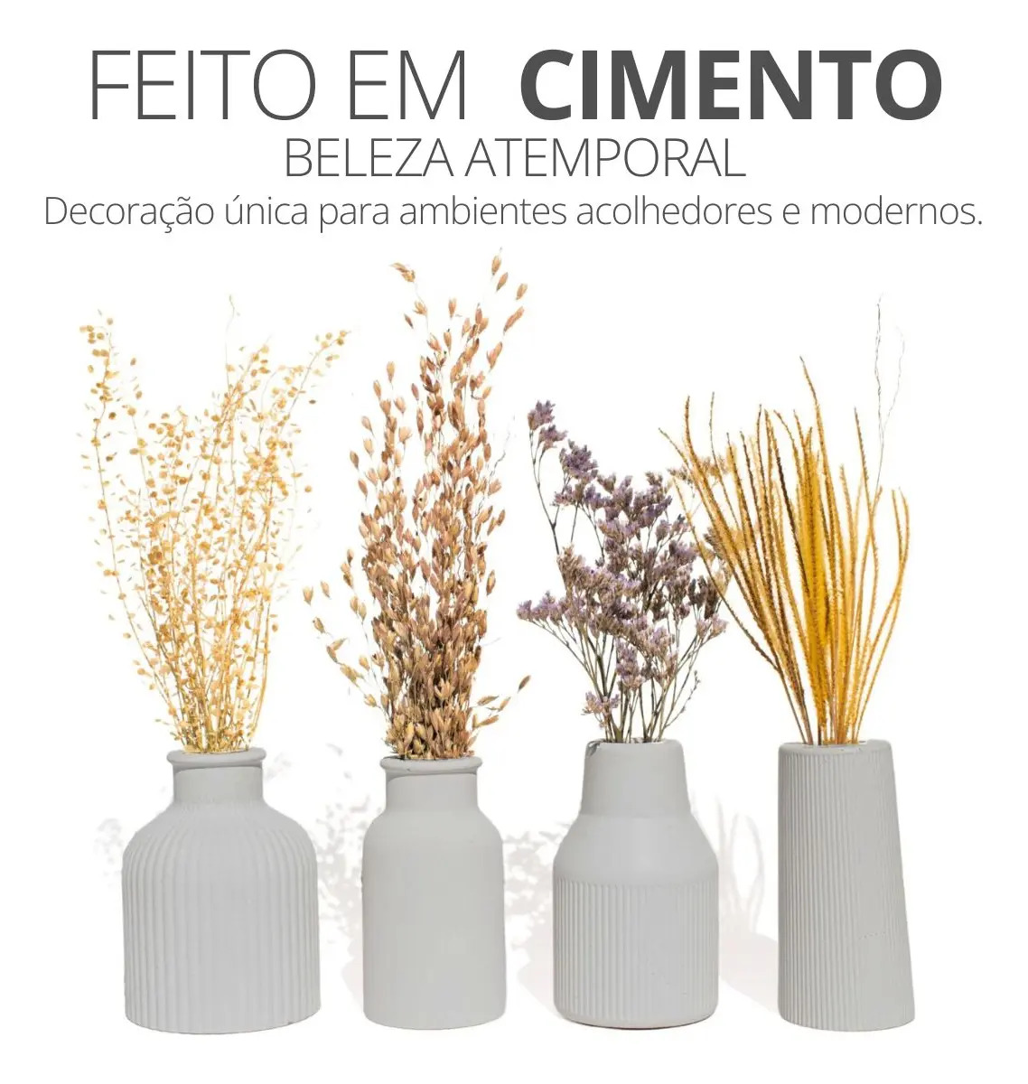Vasos Decorativos em Conjunto com 4 Peças