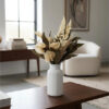 Arranjo de Flores Secas em Vaso de Cimento com Listras