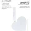 D_756630-MLB109638266106_042026-O.webp Vaso Solitário Hidropônico Coração em Cimento Branco Egípcio