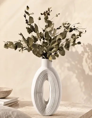Vaso de Cimento Artesanal Eclipse — Decoração de Mesa
