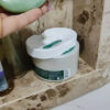 Saboneteira Oval de Cimento Branco para Banheiro