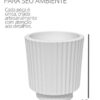 Vaso Decorativo de Cimento Branco Formato Garrafa Grécia