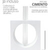 Vaso Cubo Decorativo Branco com Tubo de Vidro Solitário