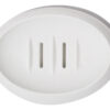 Saboneteira Oval de Cimento Branco para Banheiro | Aleta