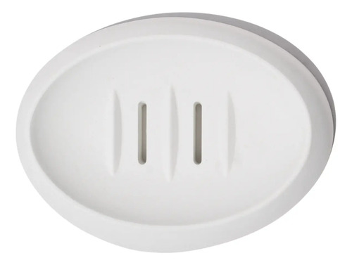 Saboneteira Oval de Cimento Branco para Banheiro | Aleta