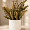 Arranjo de Flores Secas em Vaso de Cimento | Aleta Decoração