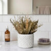 Arranjo de Flores Secas em Vaso de Cimento | Aleta Decoração