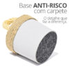 Peso de Porta Decorativo em Cimento Preto Fosco com Sisal