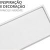 Bandeja de Cimento Branco Retangular Artesanal Aleta