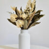Arranjo de Flores Secas em Vaso de Cimento com Listras