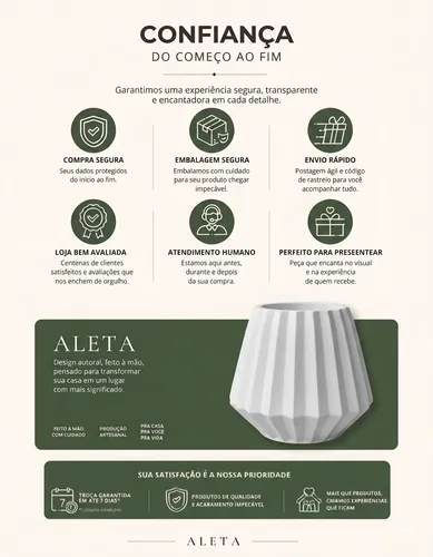 D_806543-MLB111988948109_052026-O.webp Vaso de Cimento Branco Diamante Artesanal | Aleta