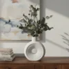 Vaso Solitário de Mesa em Cimento — Formato Sol Artesanal