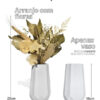 D_827239-MLB90541039529_082025-O.jpg Arranjo de Flores Secas em Vaso de Cimento com Relevo Losangos