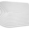 Bandeja Decorativa de Cimento Branco Arco com Listras