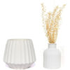 Vaso Decorativo de Cimento Kit com 2 Peças — Diamante e Mini Garrafa